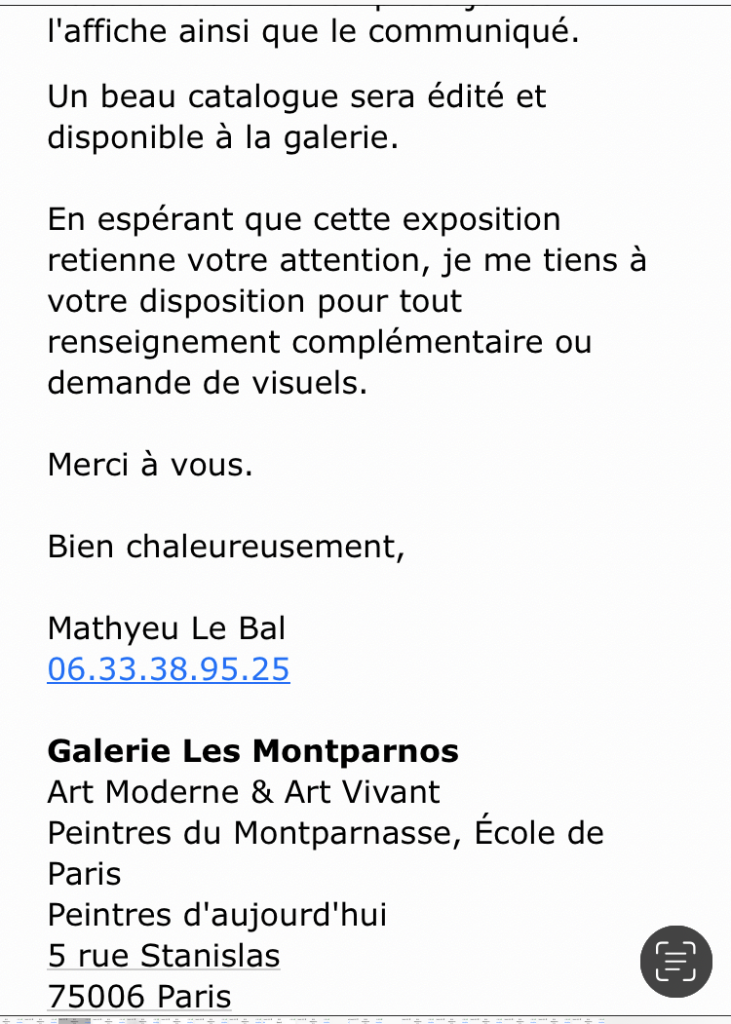 Galerie Montparnos exposition Christophe Marion Martin Laquet J’ai rêver réel partir 2024.