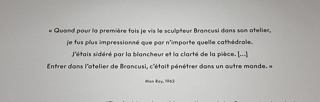 Exposition BRANCUSI Centre Pompidou Mars Juillet 2024.