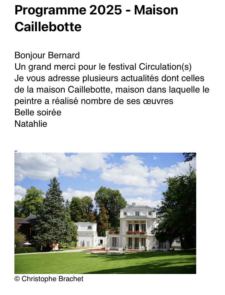 Maison Caillebotte Boris Zaborov 2025.